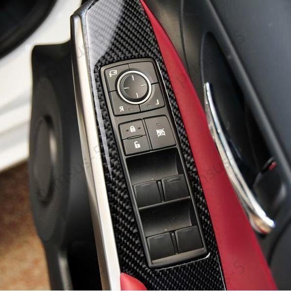 レクサスIS250 2013-2020年 高密度炭素繊維 カーボン柄 車内装飾　 ウィンドウ　スイッ...