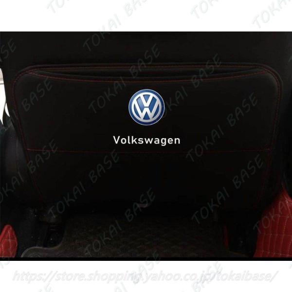 フォルクスワーゲン キックガード ブラック カバー ガード マット 2枚セット VW ゴルフ ポロ ...