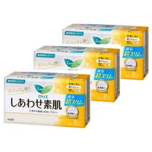 花王 ロリエ エフ しあわせ素肌 超スリム 軽い日用 羽なし17cm 32コ入 × 3個セット　4901301282415｜smltrading-y