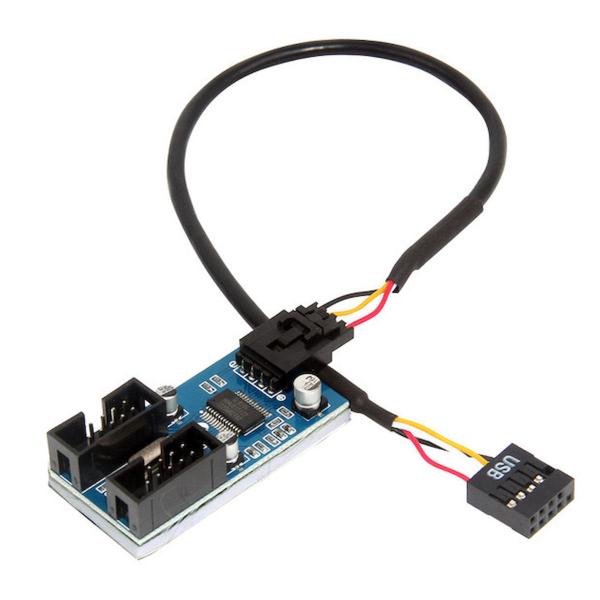USB2.0 9pin 2分岐ケーブル マザーボード