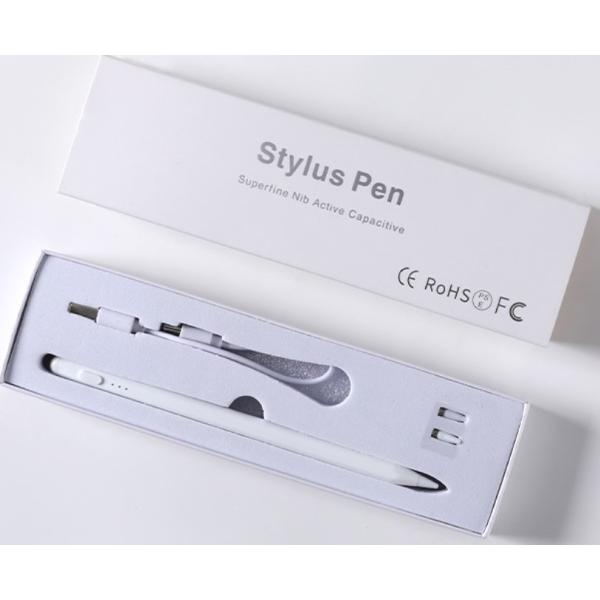 iPad ペンシル2018年以降ipad、傾き感知 磁気吸着 誤作動防止 交換ペン先付き ホワイト