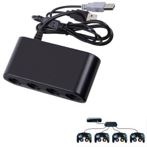 Wii U &amp; PC用ゲームキューブコントローラ接続タップ ／4 PORTS