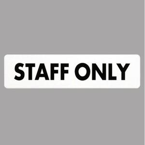 STAFF ONLY 白 180×45mm｜sms