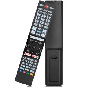 テレビリモコン 東芝液晶テレビ交換用 レグザリモコン 新汎用リモコン NETFLIX YouTubeなどのアプリボタンあり 複数REGZAテ｜smuk