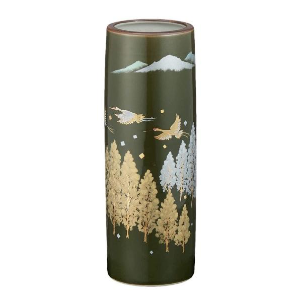 九谷焼 窯元 生山窯 花瓶 花器 6号 約19cm 台付 木立つる 日本製 32K74S5