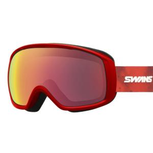 SWANS (スワンズ) スノーゴーグル 200-MDHS GLR レッドミラー×グレイ 眼鏡対応 スキー スノーボード Free Size｜smuk