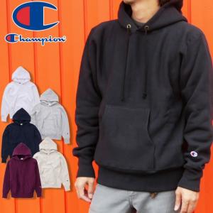 チャンピオン Champion アパレル メンズ C3-W102 リバースウィーブ 青タグ プルオーバースウェットパーカー 11.5oz フード 長袖 丸首 トップス 青単タグ グレー｜smw