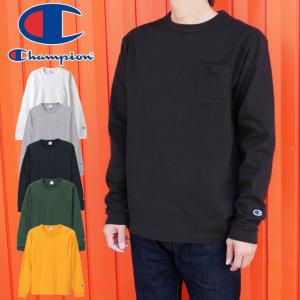 チャンピオン Champion アパレル メンズ C5-P401 ティーテンイレブン ポケット付きロングスリーブTシャツ 長袖 Tシャツ ロングティーシャツ ロンT クルーネック｜smw