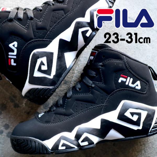 フィラ FILA MB 厚底スニーカー 大きいサイズ メンズ レディース ハイカット 黒 ブラック ...