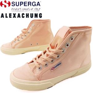 スペルガ SUPERGA スニーカー レディース S00EN40 2493-SATINW ハイカット サテン ALEXA CHUNG コラボモデル ピンク 靴｜smw