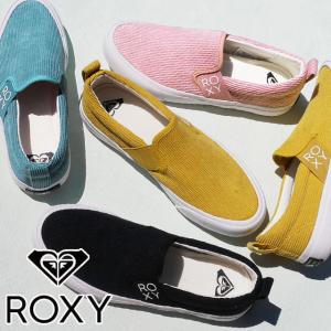 ロキシー ROXY レディース スリッポン グッドデイ ローカット スニーカー コーデュロイRFT214403 ブラック 黒 ピンク マスタード ブルー｜smw