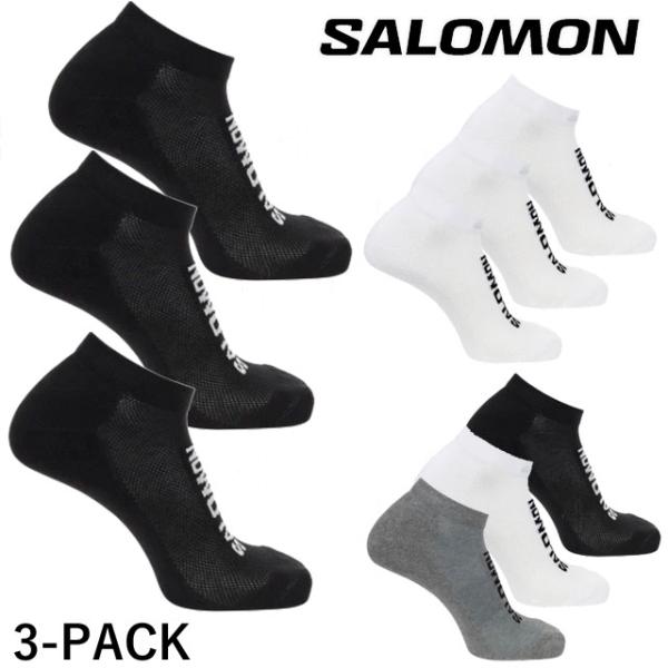 サロモン 靴下 メンズ 3足セット エブリディ ロー 3-パック レディース アンクルソックス 3足...