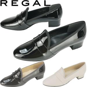極美品⭐️REGAL グレー ミュール 中ヒール REGAL リーガル 靴 レディース パンプス チャンキーヒール 革靴