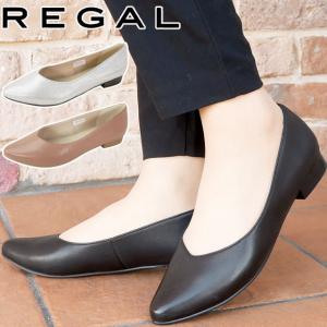 REGAL（リーガル） 靴 レディース 黒 プレーンパンプス 革靴
