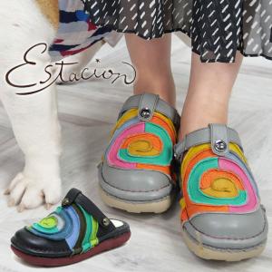 Estacion（エスタシオン） レディース クロッグサンダル 履きやすい