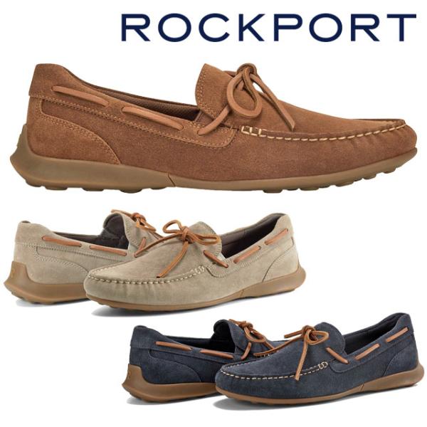 ロックポート モカシン メンズ DMX ダンフィー ボート シュー スリッポン デッキシューズ ドラ...
