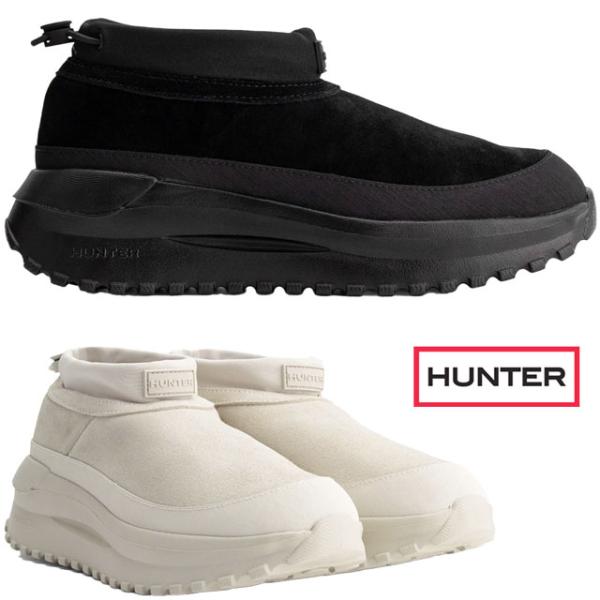ハンター 厚底 スノーシューズ レディース トラベル フロー スエード トレーナー 撥水 -15℃ま...