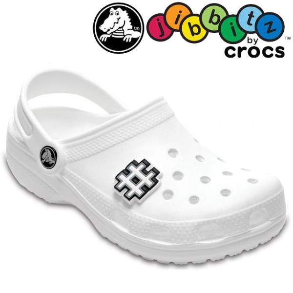 クロックス crocs ジビッツ Jibbitz ハッシュタグ アクセサリー シューチャーム ラバー...