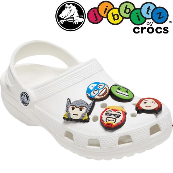 クロックス crocs ジビッツ Jibbitz アベンジャーズ 絵文字 5Pack 5個セット ア...