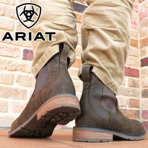 アリアット ARIAT メンズ サイドゴアブーツ ウェックスフォード H20 防水 ワイズD チェルシーブーツ ショート丈ジャバ 10024949