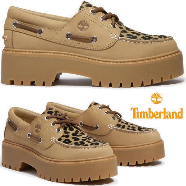 ティンバーランド 厚底 モカシン レディース ストーン ストリート ボートシューズ チャンキーソール...