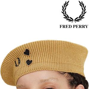 FRED PERRY フレッドペリー ウール ベレー帽 ダークキャメル