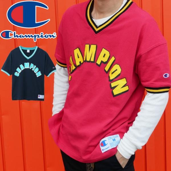 チャンピオン Champion VネックTシャツ メンズ レディース C3-P313 アクションスタ...