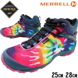 メレル MERRELL カメレオン7 ストーム プリント ミッド ゴアテックス トレッキングシューズ ハイキングシューズ ミッドカット メンズ J599647 防水 フェス TIE