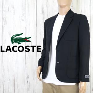 ラコステ テーラードジャケット メンズ VH8506 ウールブレンドツイルブレザー トップス アウター Jacket 上着 長袖 ポケット シンプル きれカジ
