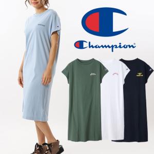 チャンピオン Champion ワンピース レディース CW-X314 Tシャツ ウィメンズ ショートスリーブ シャツ カットソー クルーネック 丸首 半袖 スカート ルームウエア｜smw