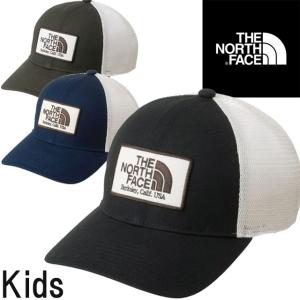 ザ・ノースフェイス 帽子 キッズ ジュニア NNJ02405 トラッカーメッシュキャップ 子供サイズ ワッペン ロゴ 刺繍 フェス キャンプ ベースボールキャップ 野球帽