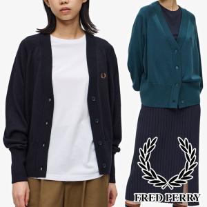 FRED PERRY（フレッドペリー） レディース Vネック ケーブルニット