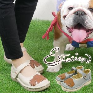 Estacion（エスタシオン） 靴 ストラップ カジュアル トランプデザイン