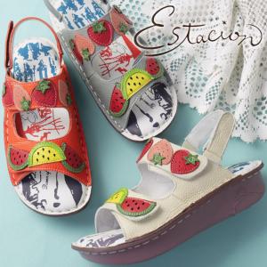 爆買 エスタシオン Estacion レディース 厚底サンダルカエル かえる 蛙