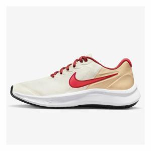 ナイキ NIKE スニーカー キッズ ジュニア スターランナー 3 (GS) 男の子 子供靴 DA2776-101 セイル/セサミ/レッドクレイ/ブライトクリムゾン ローカット｜smw