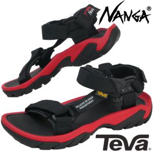 NANGA×TEVA ナンガ×テバ サンダル メンズ テラ ファイ ファイブ スポーツサンダル 1Z505 ブラック/レッド 黒 コンフォートサンダル スポサン