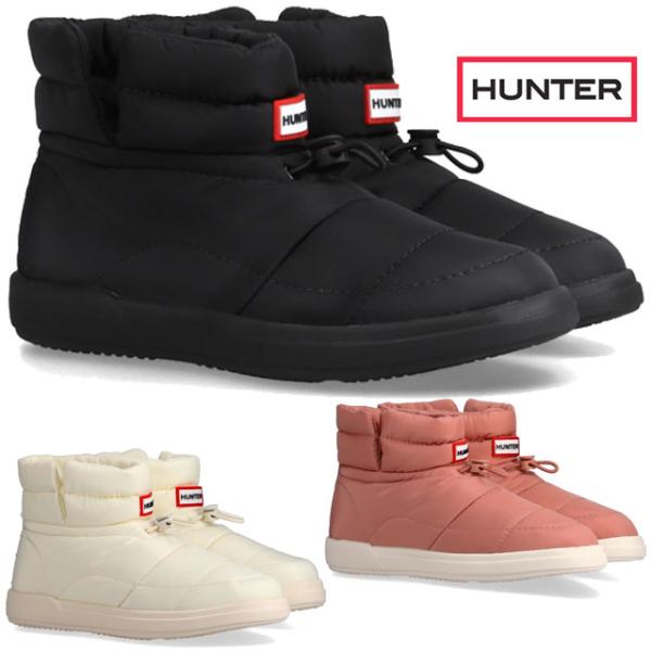爆買 ハンター U イン/アウト コージー パフ サイド ベント ブーティー ブーツ レディース シ...