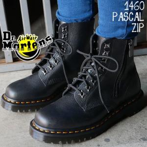 ドクターマーチン Dr.Martens メンズ レディース 1460 パスカル ZIP 8ホールブーツ レースアップブーツ ショートブーツ黒 ブラック 26583001 サイドジップ