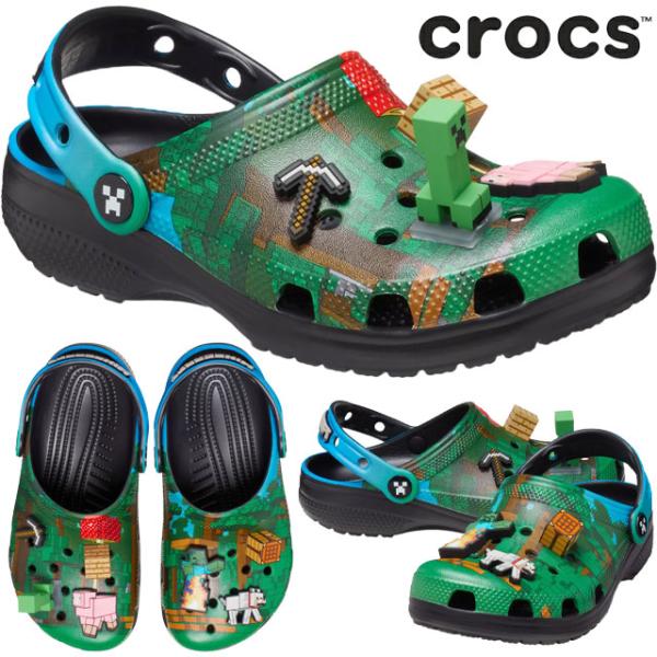 爆買 クロックス マインクラフト クラシック クロッグ メンズ コラボ サンダル キャラクター グッ...