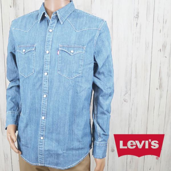 リーバイス ウエスタンシャツ メンズ 857440047 デニムシャツ トップス 赤タブ 長袖 スナ...