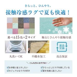 ラグ カーペット ラグマット 冷感 洗える 2...の詳細画像1