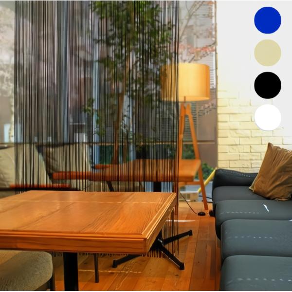 ひものれん ストリングカーテン 北欧 紐のれん 暖簾 おしゃれ モダン 幅85×丈150cm シンプ...