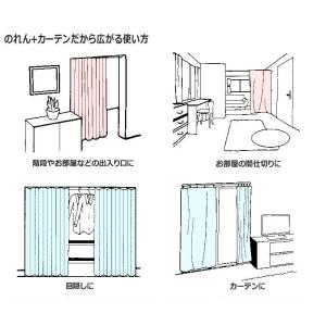 間仕切りカーテン レースカーテン フラットカー...の詳細画像5