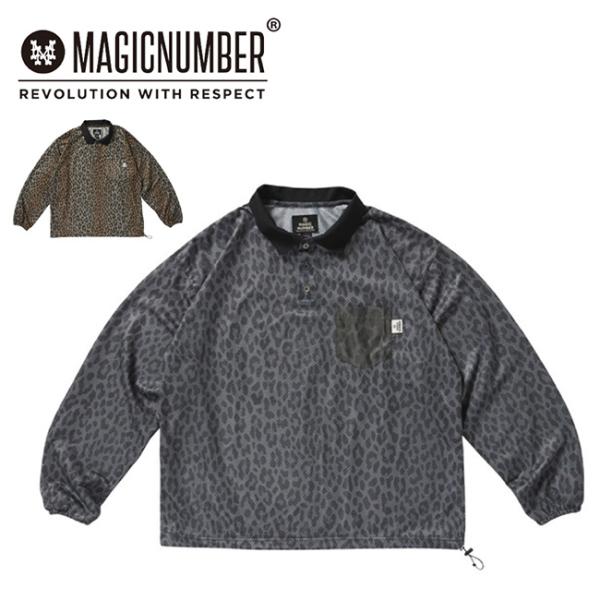 MAGICNUMBER マジックナンバー MESH LEOPARD POLO-SHIRT メッシュレ...