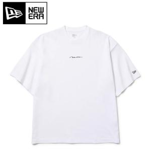 NEWERA ニューエラ 半袖 オーバーサイズド コットン Tシャツ Handwritten Logo ホワイト 14410076 【 半袖 コットン 綿 アウトドア 】【メール便・代引不可】