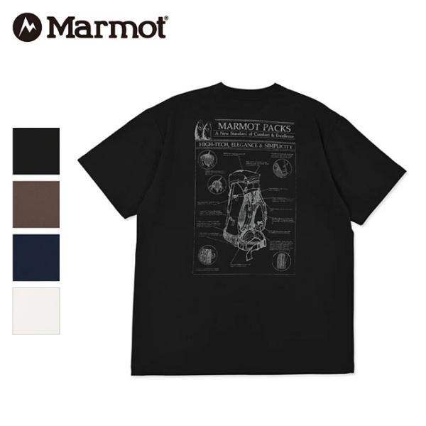 Marmot マーモット Archive paks T-Shirts アーカイブパックスティーシャツ...