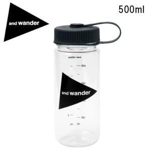 and wander アンドワンダー and wander logo bottle 500 アンドワンダーロゴボトル500 574-4977299 【ボトル/水筒/アウトドア/スポーツ】｜snb-shop