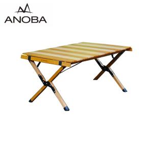 ANOBA アノバ ウッドロールトップテーブル AN005 【ツートンカラー/インテリア/アウトドア/キャンプ】｜snb-shop