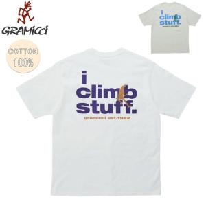 GRAMICCI グラミチ I CLIMB STUFF TEE アイクライムスタッフTシャツ G4SU-T076 【半袖/トップス/コットン/綿/ユニセックス】【メール便・代引不可】｜snb-shop