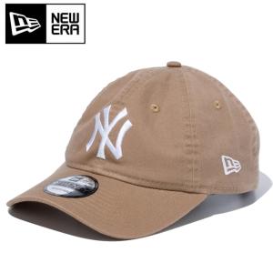 NEWERA ニューエラ 9TWENTY クロスストラップ ウォッシュドコットン ニューヨーク・ヤンキース カーキ×ホワイト 13562177 【帽子/キャップ/日除け/アウトドア】｜snb-shop